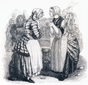 女性と秘密 - La Fontaineの寓話 作： Grandville