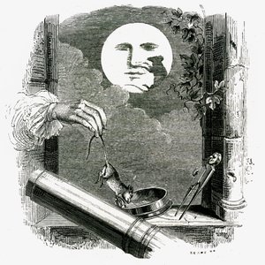 月の動物：ラ・フォンテーヌの寓話（グランヴィル挿絵）。 作： Grandville (1803 47)