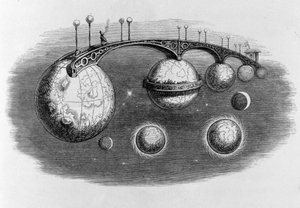 いくつかの惑星を互いに結ぶ橋 - グランビルの彫刻