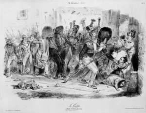 インフルエンザ：1831年にパリ市民に猛威を振るった伝染病-"La caricature "に掲載されたGrandvilleの版画 作： Grandville