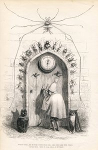 本の最後にある、読者へのお別れの言葉。JJ Granvilleによるイラスト入りのヴィネット。Scenes de la vie privee et publique des animaux "にPJ Stahlが書いたBreviere "Au lecteur "のサイン入りエングレーヴィング。パリ、J. Hetzel et Paulin 作： Grandville