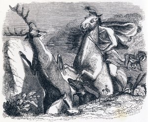 馬は鹿を討とうとした（Le cheval s