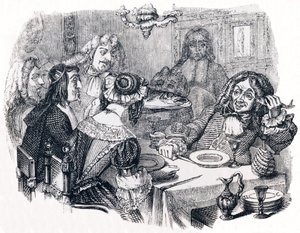 笑う者と魚たち（Le rieur et les poissons） - La Fontaineの寓話 作： Grandville