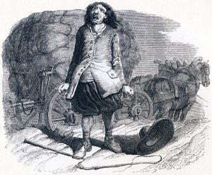 泥まみれの車夫（Le chartier embourbe） - La Fontaineの寓話 作： Grandville