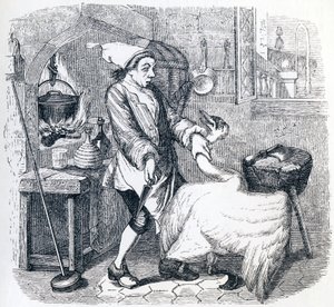 白鳥と料理人 - ラ・フォンテーヌの寓話 作： Grandville