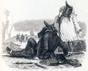 ラ・フォンテーヌの寓話「二匹のラバ 作： Grandville