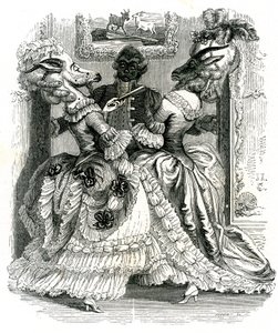 二匹のヤギラ・フォンテーヌの寓話 作： Grandville (1803 47)