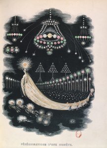 1834年のハレー彗星の記念品、おそらくお土産。1849年 作： Grandville