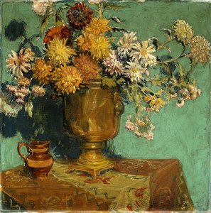 アリスのための花、1928 作： Grant Wood