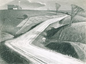 1940年3月（木炭） 作： Grant Wood