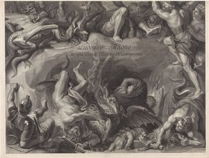 フランス王ルイ 14 世の寓意的な騎馬肖像 作： Gérard Edelinck