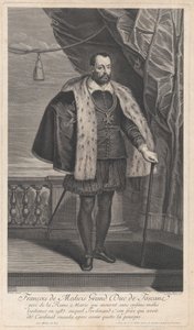 トスカーナ大公フランチェスコ 1 世デ メディチの肖像。 1707年 作： Gérard Edelinck