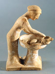 日常の風景、タナグラ（テラコッタ 作： Greek