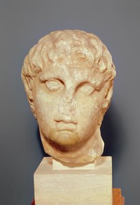 ディアドキまたはアレクサンドル3世の頭の1つ（紀元前356〜323年）、大王（大理石）