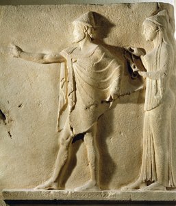 エルメスアゴライオスとチャリティー、Theores of theoresからの救済、タソス島からの紀元前470年頃（大理石）（346624も参照）