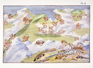 グラビアの宿の戦い、マクリヤンニス将軍によるギリシャ独立戦争の絵画史のプレート5 作： Greek School