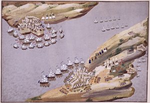 クレタ島とサモス島の戦い、プレート23、マクリヤンニス将軍によるギリシャ独立戦争の絵画史 作： Greek School