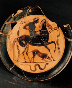 ライダーと犬（粘土） 作： Greek School