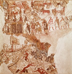 A morte dos líbios, afresco de Akrotiri, Thera (hoje Santorini) (Grécia), Civilização Minóica