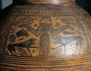 Civilização grega, ânfora da Beócia, de Tebas, detalhe 作： Greek School