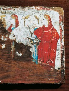 ギリシャ文明、コリントスの女性グループを描いた絵馬 作： Greek School