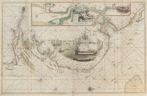 リンカンシャー州バートンからケント州ドーバーまでの東海岸図 作： Greenvile Collins