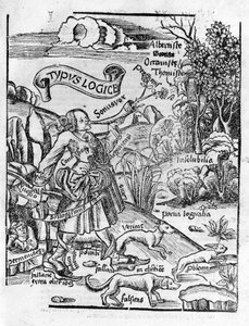 リベラルアーツ。論理学-グレゴール・ライシュ（1467-1525）の「マルガリータ哲学」にて。ベール 作： Gregor Reisch