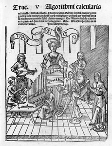 リベラルアーツ：音楽-グレゴール・ライシュ（1467-1525）の「マルガリータ・フィロソフィカ」にて。ベール 作： Gregor Reisch
