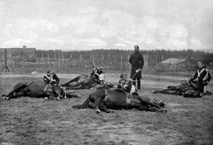 第4クイーンズオウンハッサーズの小競り合いを降ろしたパーティー、1896年。 作： Gregory and Co