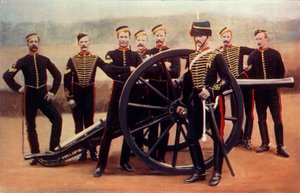 「12 ポンド砲を搭載した王立騎馬砲兵隊の軍曹」、1900 年。 作： Gregory and Co
