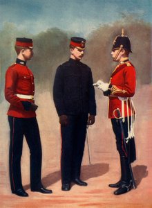 「ロイヤル ランカスターズ: 中尉、大尉、副官」、1900 年。 作： Gregory and Co