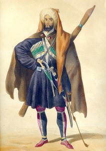 Circassian From：コーカサスの風景、風景、死者、衣装、1840年 作： Grigori Grigorevich Gagarin