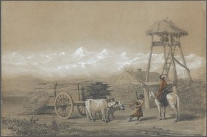 コーカサスのコサック砦、1846年 作： Grigori Grigorevich Gagarin