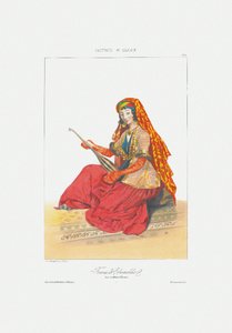 Woman of Shamakhy From：コーカサスの風景、風景、死者、衣装、1840 作： Grigori Grigorevich Gagarin
