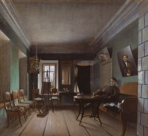 Bykovs House、1850年代のインテリア 作： Grigory Vasilievich Yurov