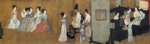 night revels of Han ξin (detail) by GU hong 作： Gu Hongzhong (after)