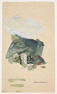 塔のあるイタリアの風景 作： Gudrun Traustedt