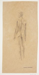 後ろから見たポートレートモデル、男の子 作： Gudrun Traustedt