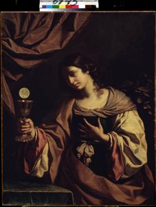 ""Allegorie de la Foi" (信仰の寓意) ジョヴァンニ・フランチェスコ・バルビエリ・ディット・イル・グエルチーノ (ル・ゲルチン) (1591-1666) による絵画 作： Guercino