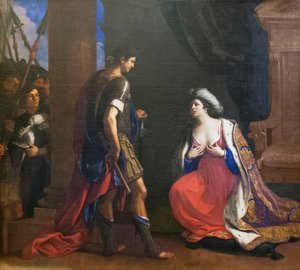 オクタビアヌス以前のクレオパトラ 作： Guercino (1591 1666)