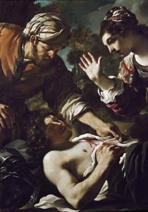 ハーミニー（エルミニア）がタンクレイドの知恵を発見する（詳細 作： Guercino