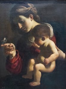 Varpunen Madonna 作： Guercino (1591 1666)