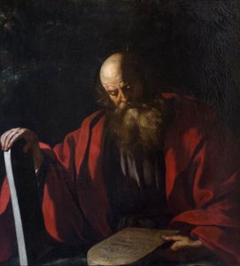 律法の表を持つモーセ 作： Guercino (1591 1666)