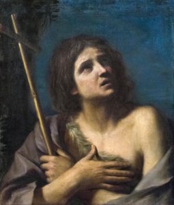 洗礼者聖ヨハネ（キャンバスに油彩） 作： Guercino (1591 1666)