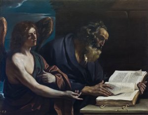 聖マタイと天使 作： Guercino (1591 1666)