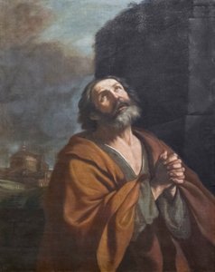 泣く聖ペテロ 作： Guercino (1591 1666)