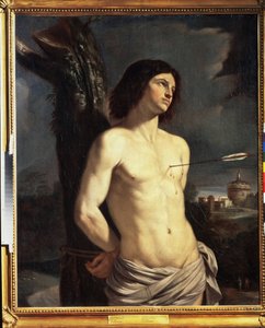 「聖セバスチャン」ジョヴァンニ・フランチェスコ・バルビエリの絵画イル・グエルチーノ（ル・グエルチン）（1591-1666） 作： Guercino