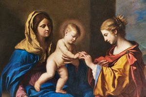 聖カタリナの神秘的な結婚、2384636 の詳細 作： Guercino
