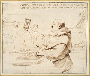Fra Bonaventura Bisiの似顔絵、1655-1659 作： Guercino
