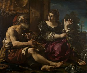 アーミニアと羊飼い、1620年代 作： Guercino